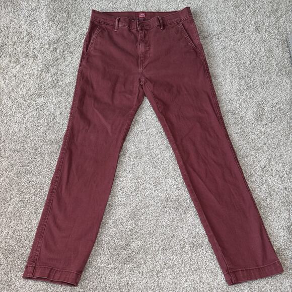 Levis XX Chino Mens 32X32 (inseam 29.5) Red Stretch Standard Taper Pants - Picture 1 of 11